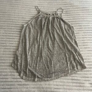 Joie Linen Grey High Neck Tank Top